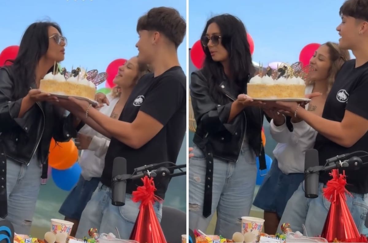 “Me querían tirar la torta”: El divertido momento de Pamela Díaz con sus hijos en su cumpleaños