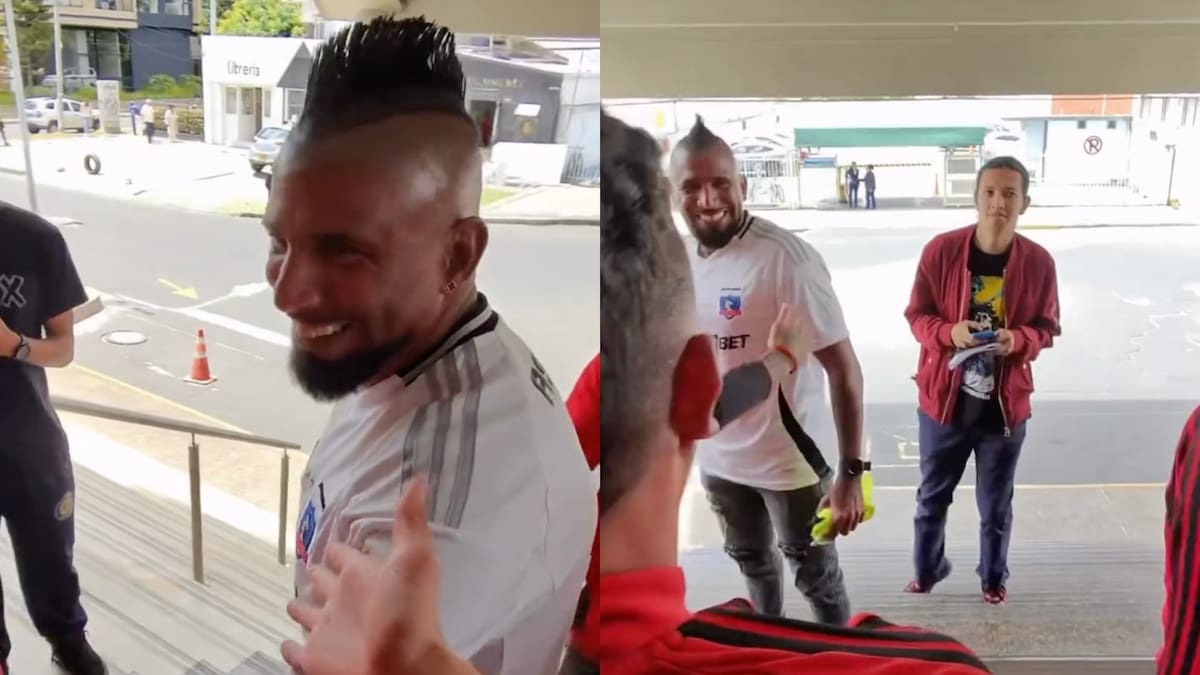 VIDEO | Plantel de Colo-Colo se reencontró con el Arturo Vidal colombiano y así reaccionaron