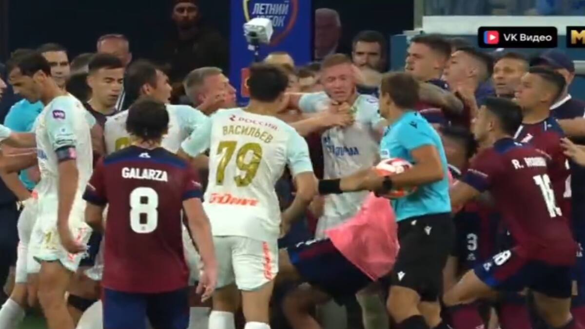 VIDEO | Amistoso entre Zenit de Rusia y Talleres de Córdoba terminó a golpes entre los jugadores