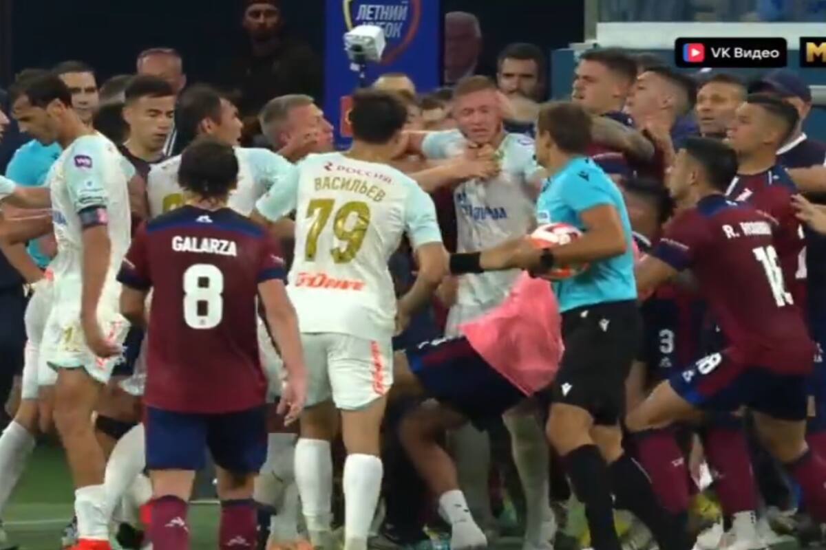 con un violento enfrentamiento entre jugadores de ambos equipos.