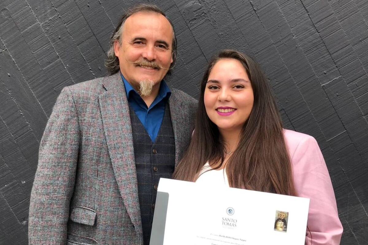 Paul Vásquez, "El Flaco", y su hija Harbby Vásquez.