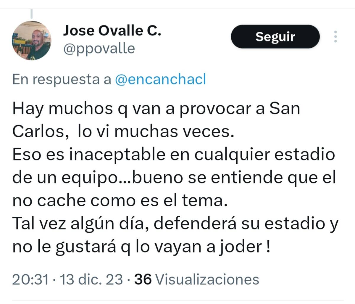 El mensaje de José Ovalle.