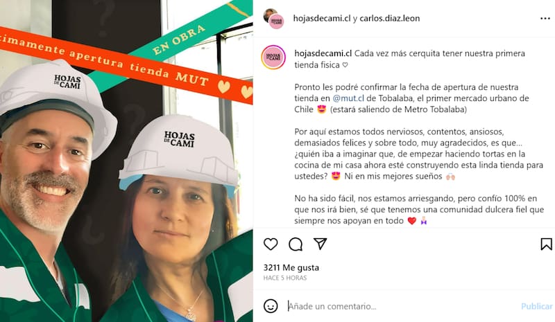 Publicación de Instagram de Carlos Díaz