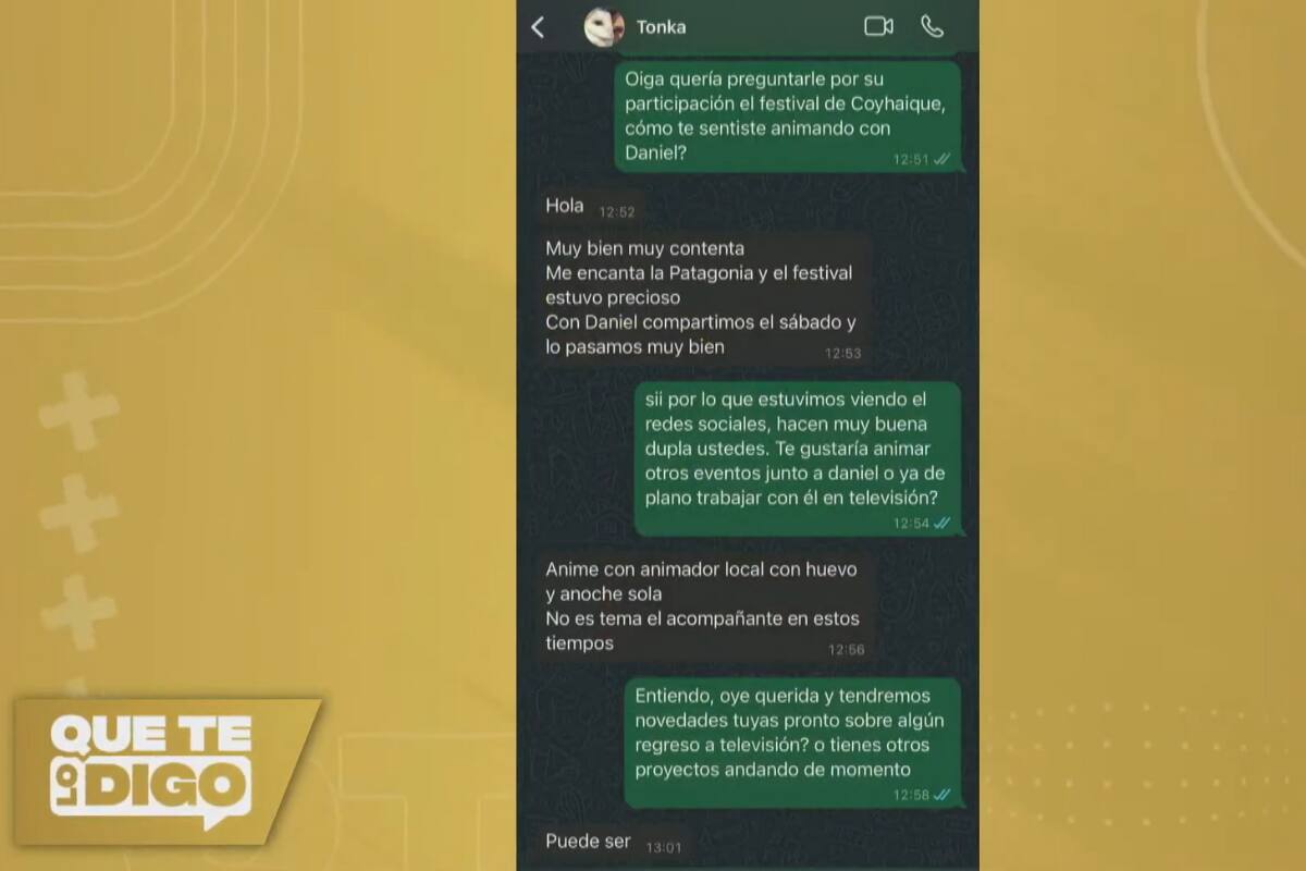 habló con Tonka Tomicic por Whatsapp respecto a un posible proyecto con Daniel "Huevo" Fuenzalida.