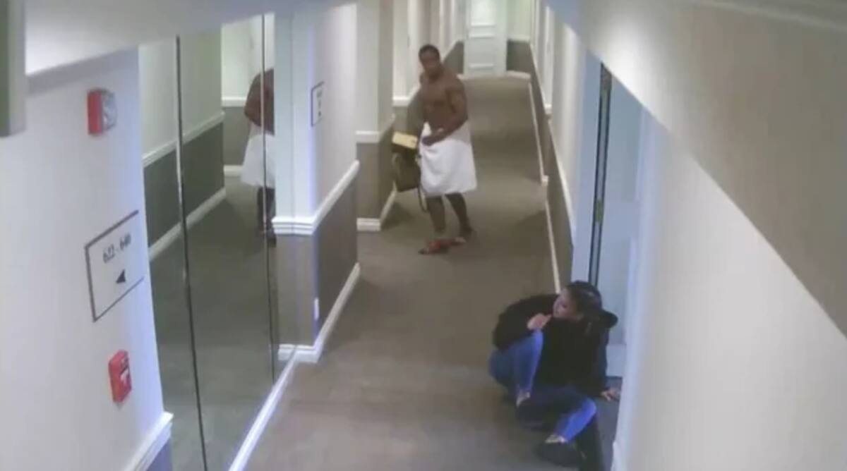 Una imagen del controversial video en donde P. Diddy agrede a su -en ese entonces- pareja