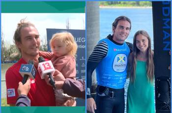 “Nunca salto solo, tengo a mi señora”: Emile Ritter celebró con su pequeño hijo en brazos el oro en los Panamericanos