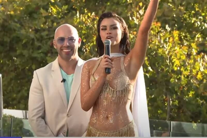 La modelo se ganó todos los aplausos por su gesto con Faloon Larraguibel.