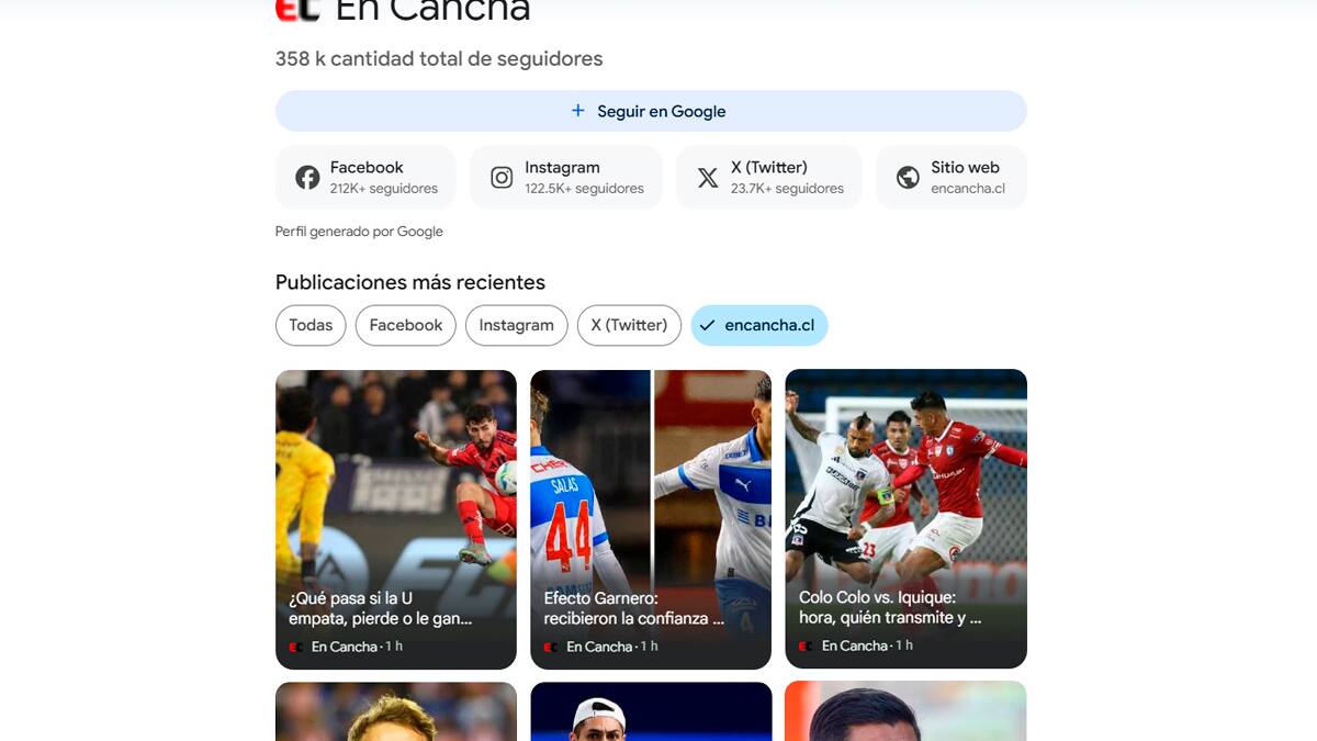 Cómo seguir las noticias de En Cancha en Google Discover: un sencillo paso para quedar al día