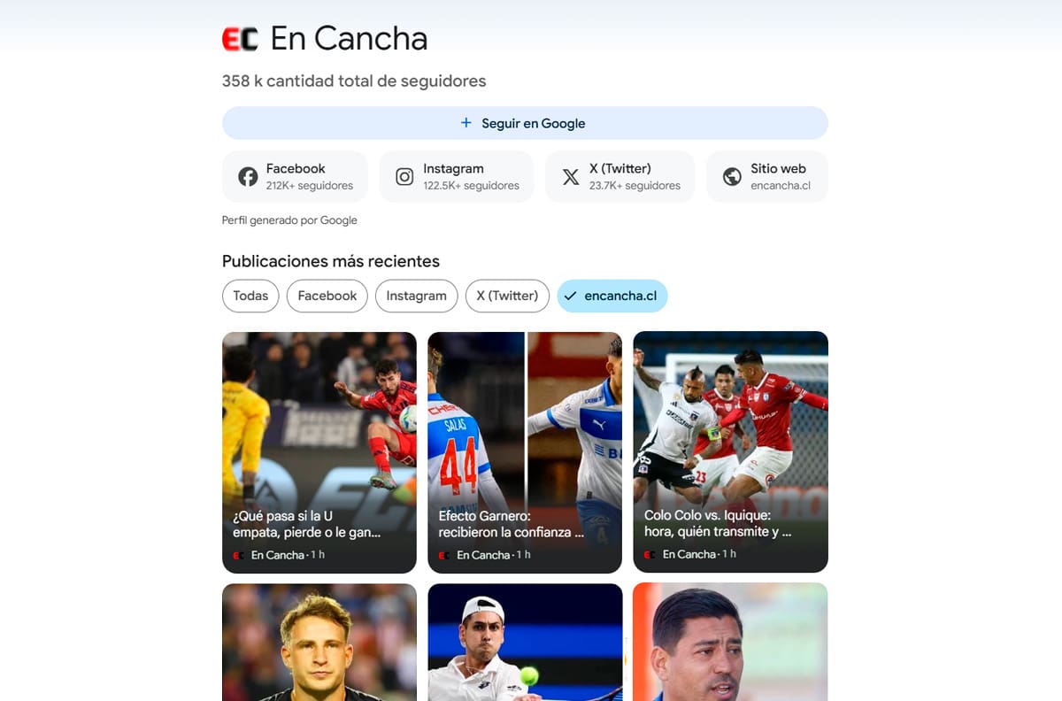 Cómo seguir las noticias de En Cancha en Google Discover: un sencillo paso para quedar al día