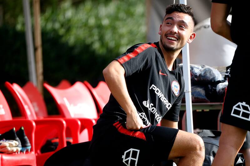 ******COBERTURA ESPECIAL, DISPONIBLE SOLO PARA CLIENTES ESPECIALMENTE ABONADOS*******
Futbol, entrenamiento de la seleccion chilena en el hotel Principe Felipe
El jugador de la seleccion chilena Niklas Castro es fotografiado durante el entrenamiento vespertino realizado en el Club Resort La Manga Hotel Príncipe Felipe de Alicante, Espana.
07/10/2019
Andres Pina/Photosport
Football, Chilean National team training session
Chile's player Niklas Castro is pictured during the afternoon training session held at the field of the Club Resort La Manga Hotel Príncipe Felipe in Alicante, Spain.
07/10/2019
Andres Pina/Photosport