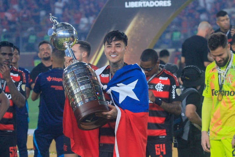 El chileno tuvo un año soñado en Flamengo. Foto: Agencia Aton.
