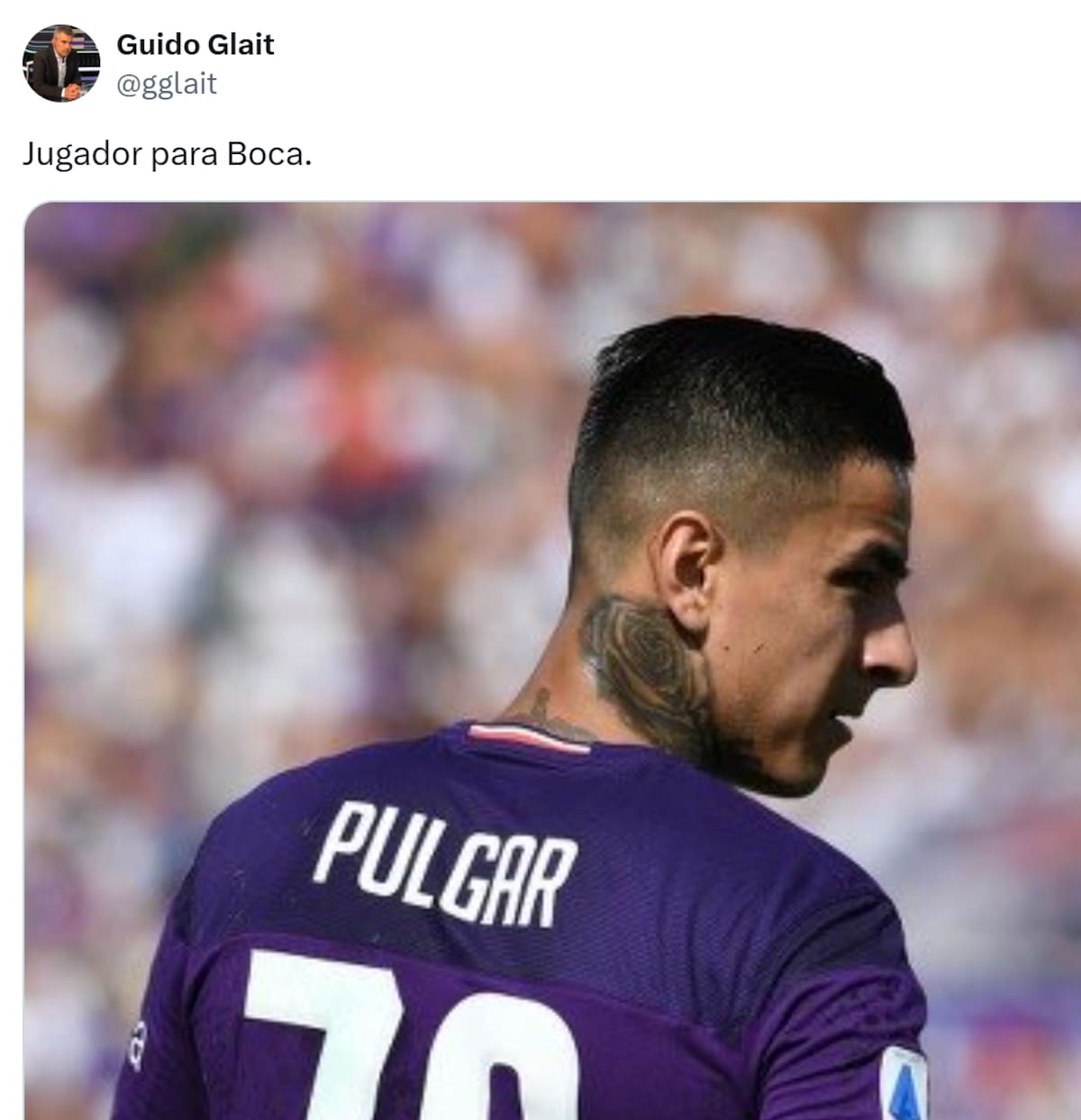 El periodista argentino postuló al chileno para Boca Juniors