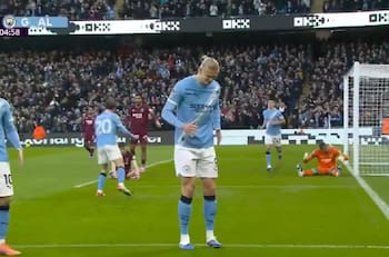 VIDEO | ¡Celebró como Androide! Erling Haaland se demoró 5 minutos en marcar para Manchester City