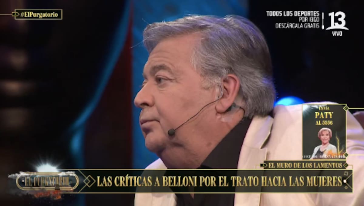 Ernesto Belloni en "El Purgatorio". Foto: Canal 13.