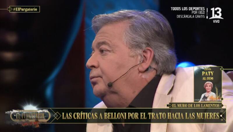 Ernesto Belloni en "El Purgatorio". Foto: Canal 13.