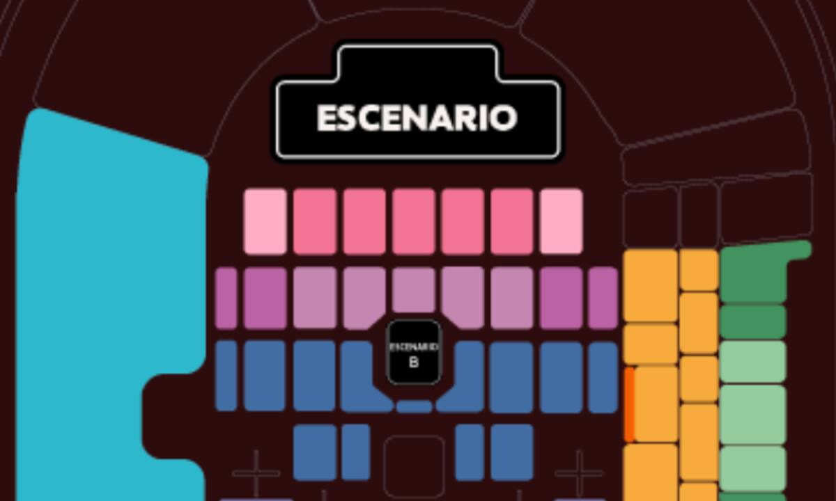 Esta tarima estará ubicada en las primeras filas.