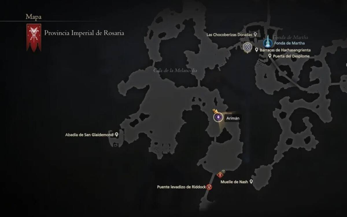 Mapa Ariman. Créditos: Square Enix.