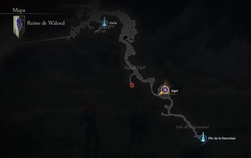 Ubicación Agni. Créditos: Square Enix.