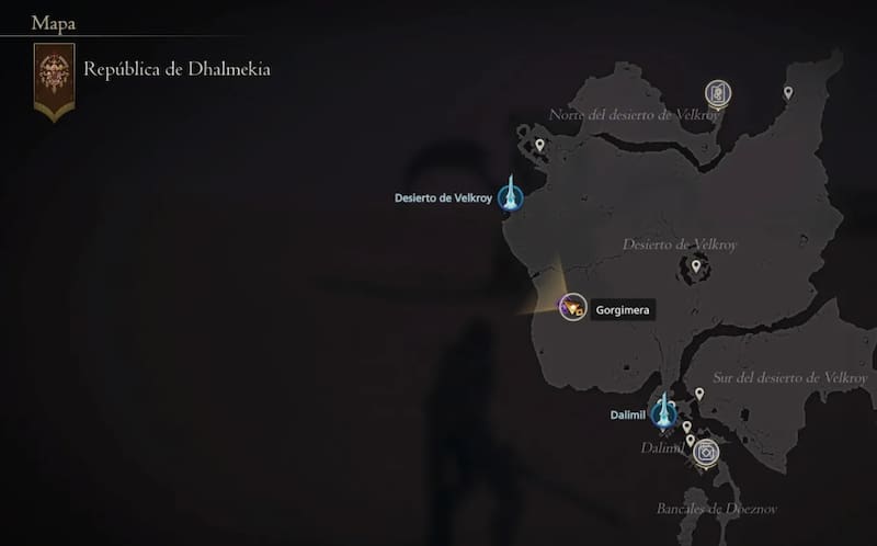 Ubicación Gorgimera. Créditos: Square Enix.