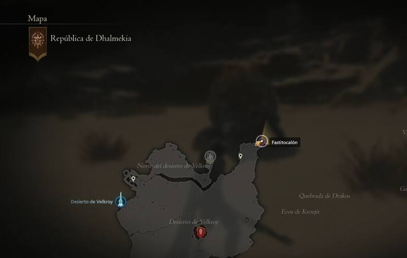 Ubicación Fastitocalón. Créditos: Square Enix.