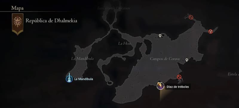 Ubicación Diez de Tréboles. Créditos: Square Enix.
