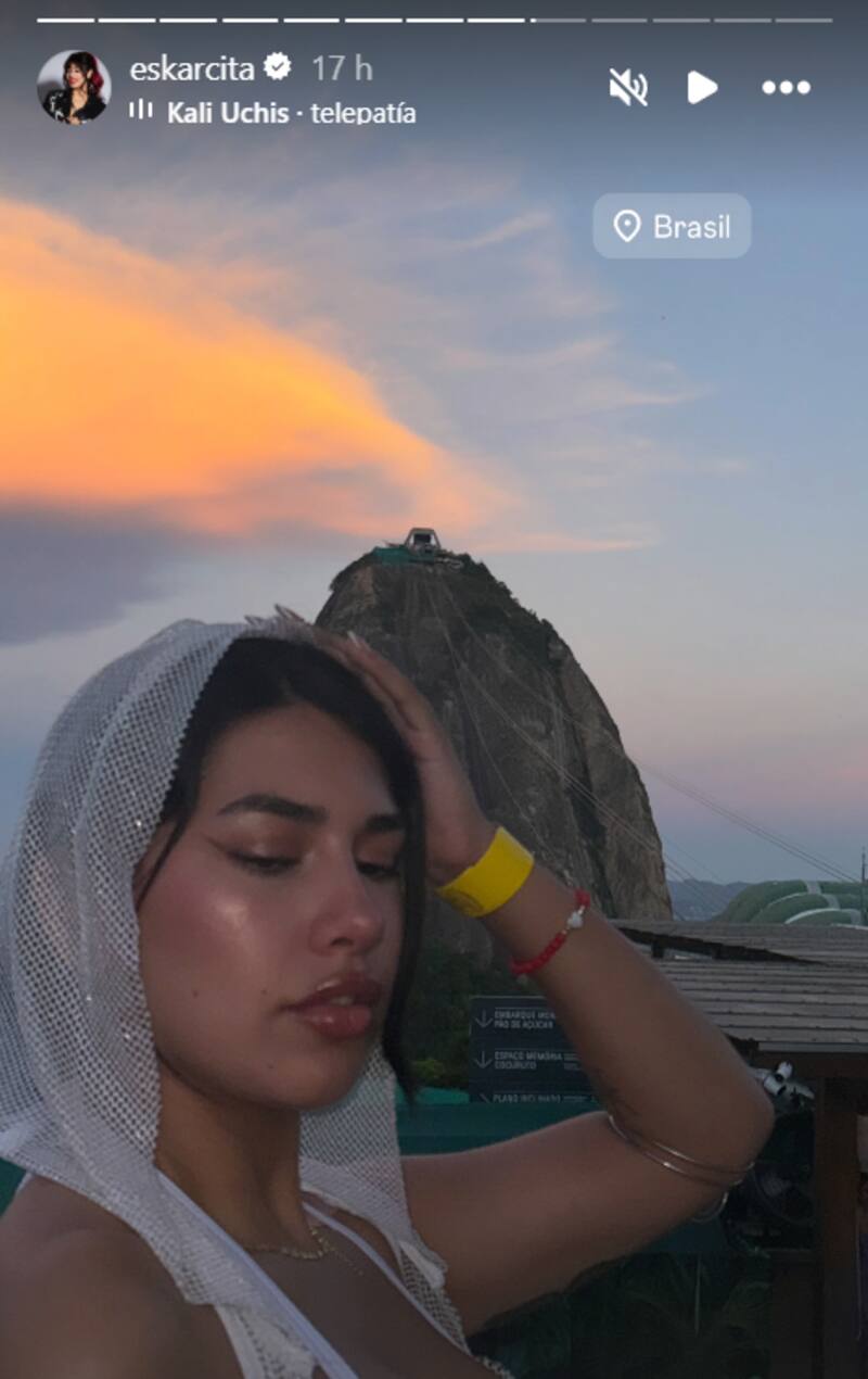 La influencer visitó durante el atardecer el Pan de Azúcar. Créditos: Instagram.