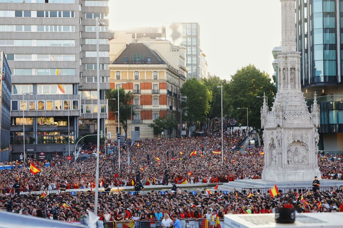 Los festejos tras el Mundial 2026. Foto: EFE.