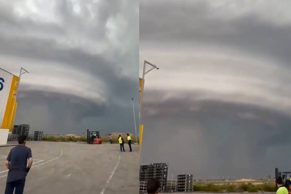 Captan una supercélula en los cielos de Zaragoza.