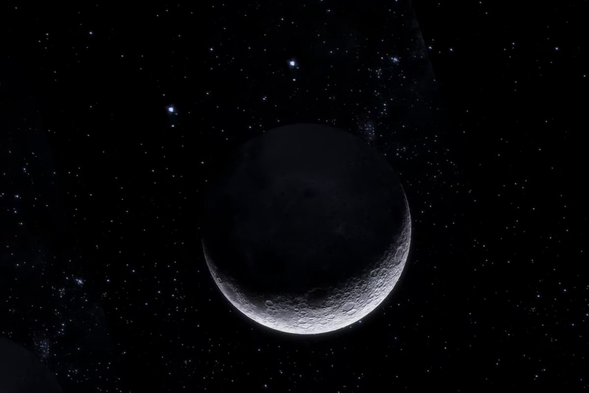 Se trata de una conjunción entre dos planetas y la Luna.