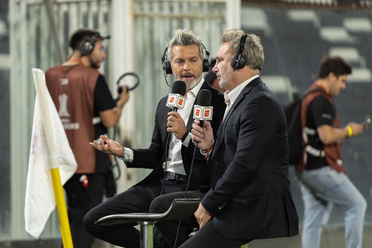 Marcelo Barticciotto en la previa de Copa Libertadores desde el Estadio Monumental.