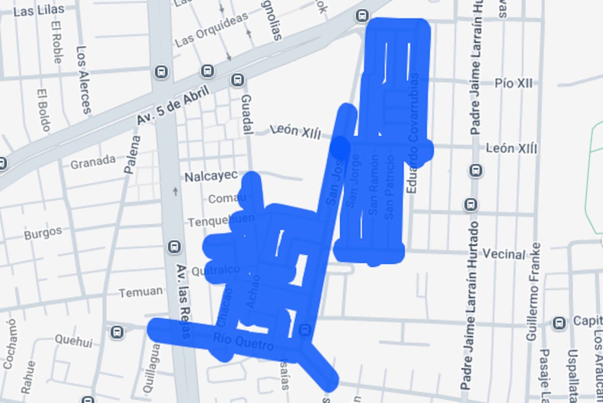 Estas calles se verán afectadas por el corte de luz. Créditos: Enel.