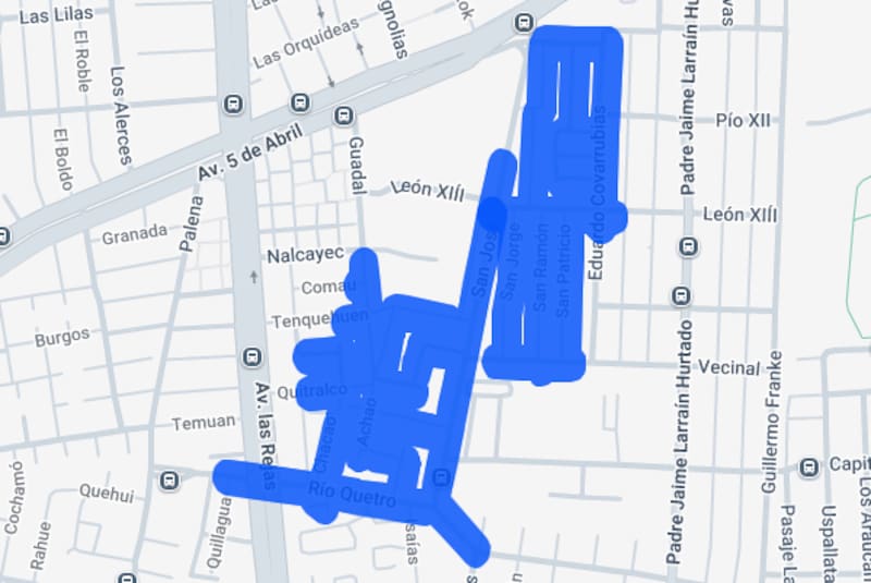 Estas calles se verán afectadas por el corte de luz. Créditos: Enel.