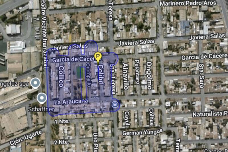 Sector afectado por el corte de agua.