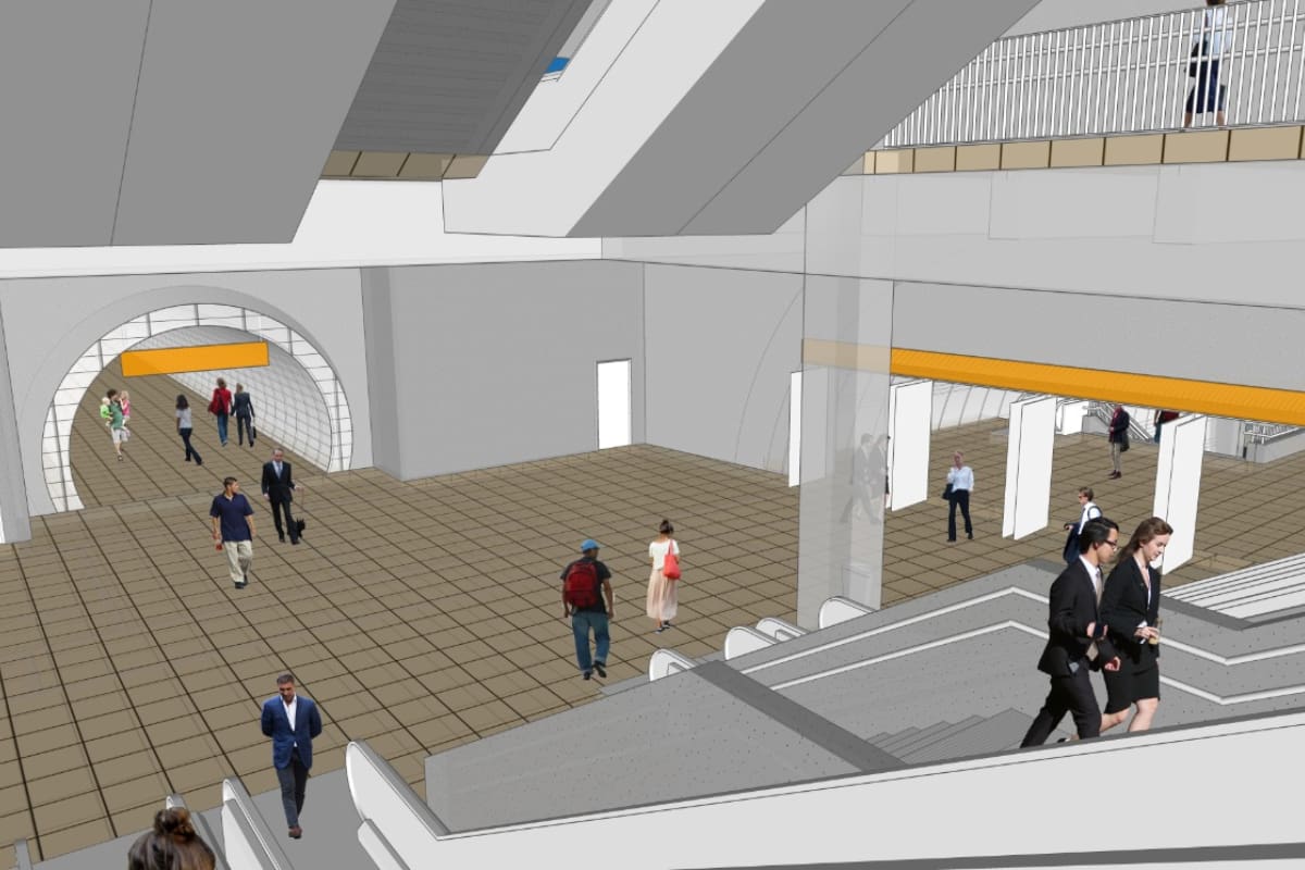 La estación además permitirá conectar con el Metro de Santiago a través de un túnel peatonal. Créditos: EFE Chile.