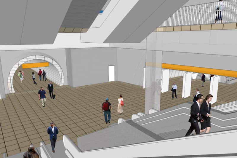 La estación además permitirá conectar con el Metro de Santiago a través de un túnel peatonal. Créditos: EFE Chile.