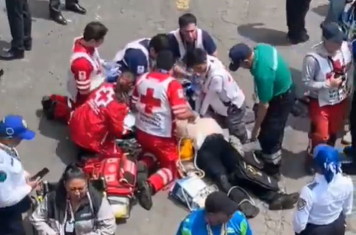 VIDEO | Dramático: hombre fallece afuera del Estadio Azteca minutos antes de que comience el Mundial