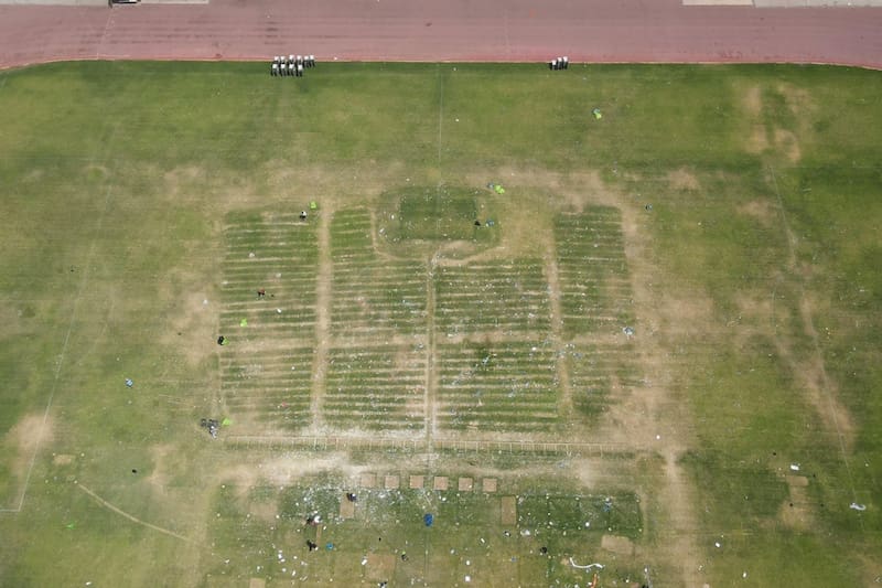 Así quedó el recinto de Antofagasta tras el Festival que se realizó el fin de semana del 13 y 14 de febrero.