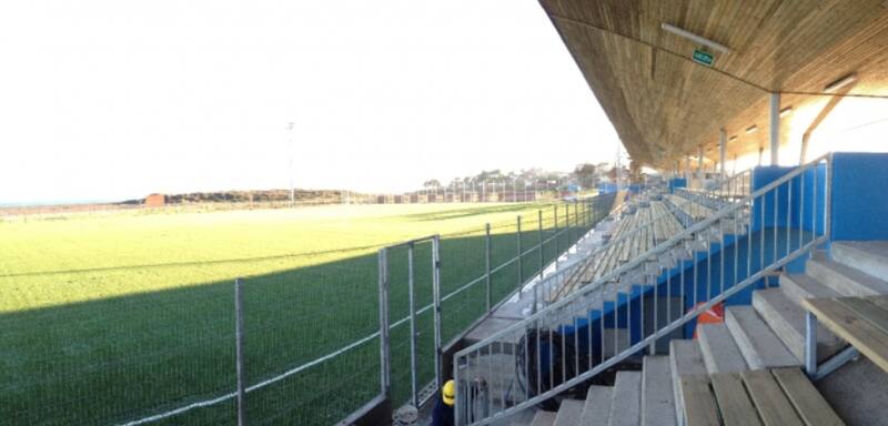 Las tribunas apuntan hacia la Playa de la comuna