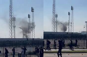 VIDEO | Registran incendio en el Estadio Monumental tras el Arengazo