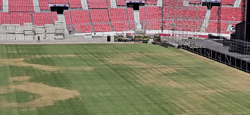 Así está el campo de juego a una semana del partido de la U con Coquimbo.