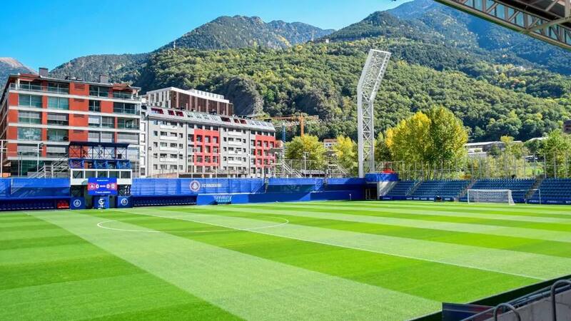 Así son las vistas en el Estadio Nacional de Andorra.