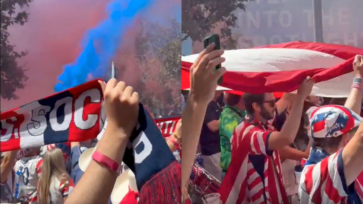 VIDEO | ¡Con escándalo! Así fue la llegada de los hinchas de Estados Unidos al estadio para el debut en el Mundial