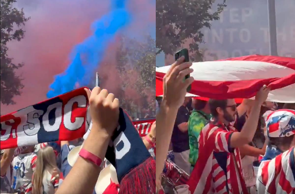VIDEO | ¡Con escándalo! Así fue la llegada de los hinchas de Estados Unidos al estadio para el debut en el Mundial