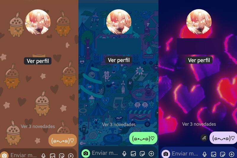 Existen varios tipos de fondo que se pueden elegir.