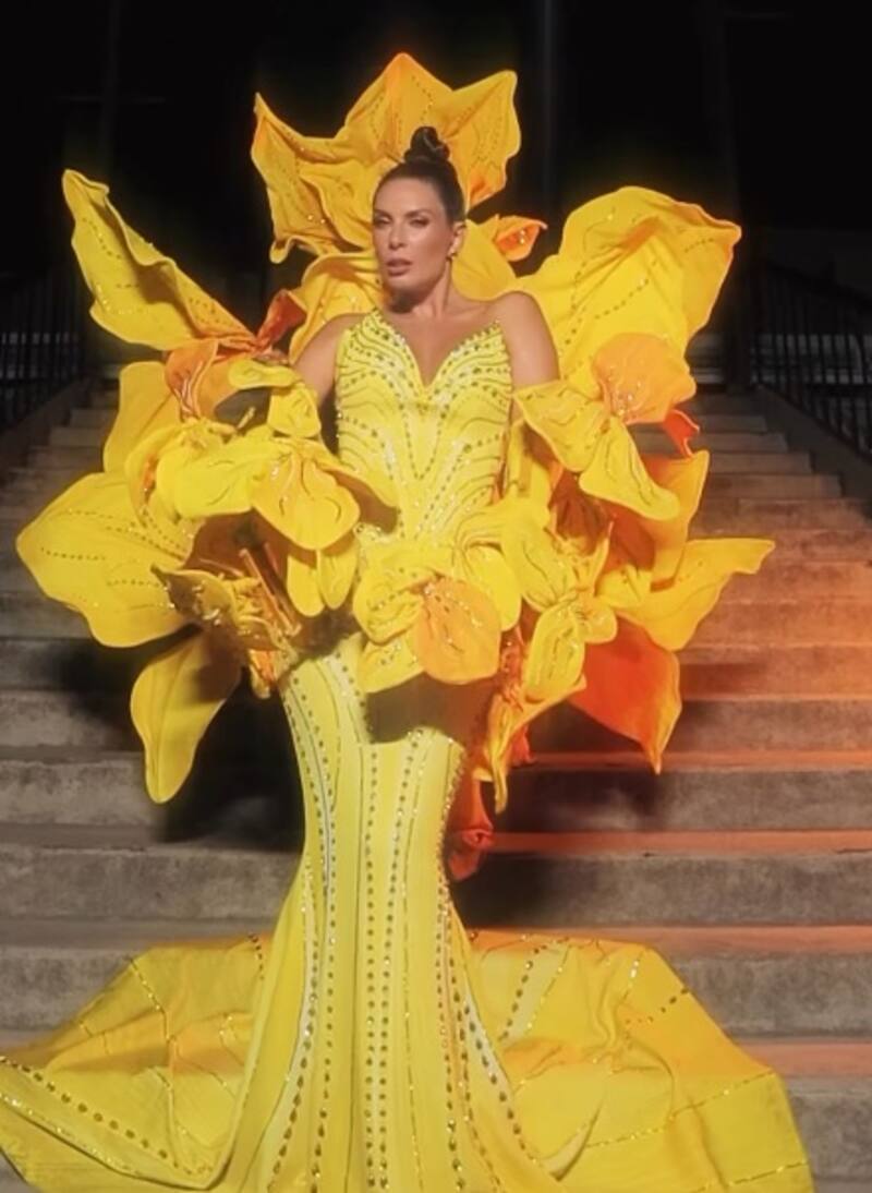 La modelo impactó en su paso por la alfombra roja. Créditos: Instagram