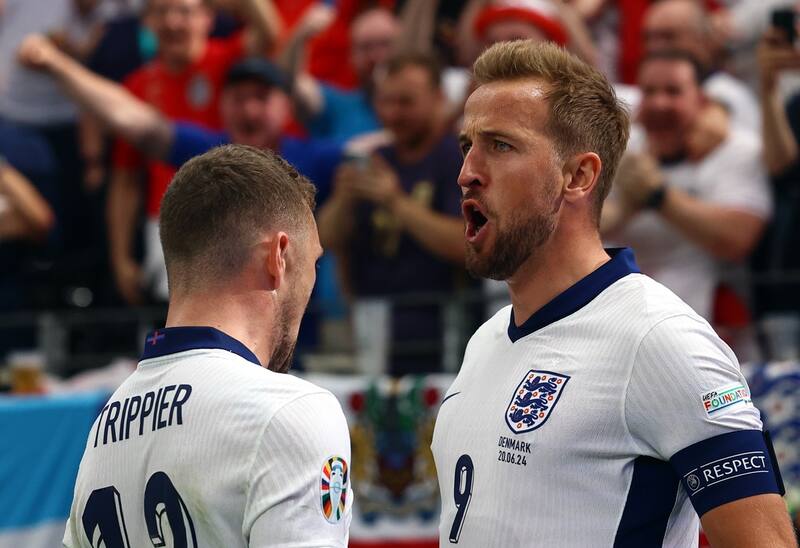 Harry Kane anotó para Inglaterra vs Dinamarca. EFE
