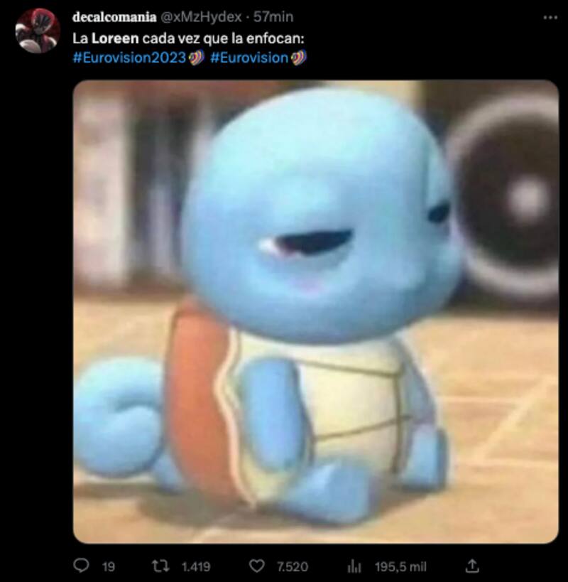 Parte de las burlas por el aspecto de Loreen durante el certamen / Twitter