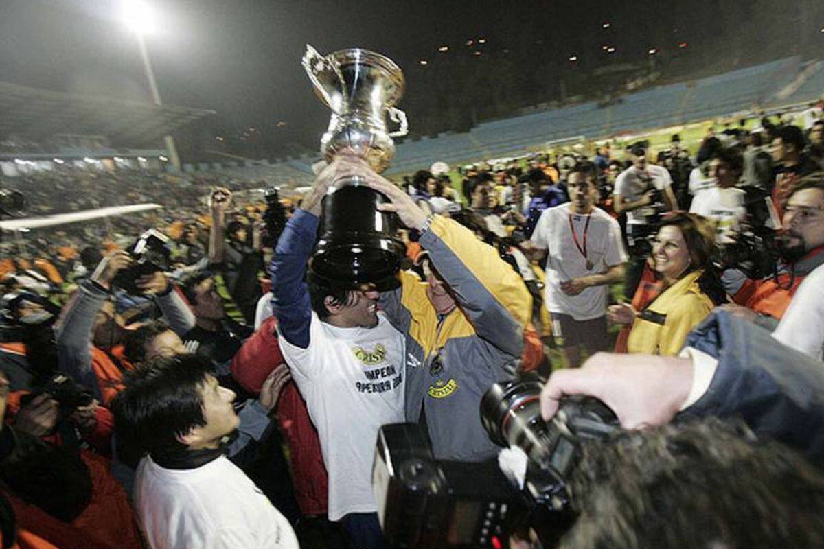 El inolvidable festejo de Everton en el Apertura 2008.