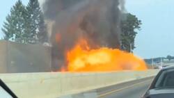 VIDEO | Camión de carga de productos químicos provoca gran explosión en Nueva Jersey tras choque