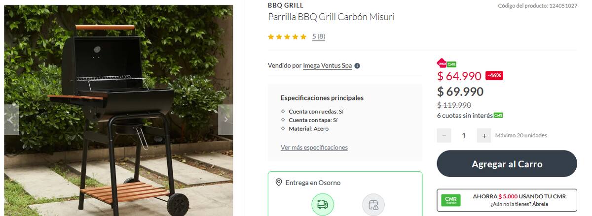 Esta parrilla está a menos de $70.000.